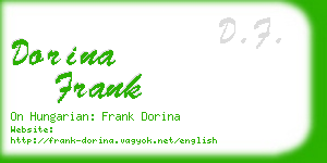 dorina frank business card